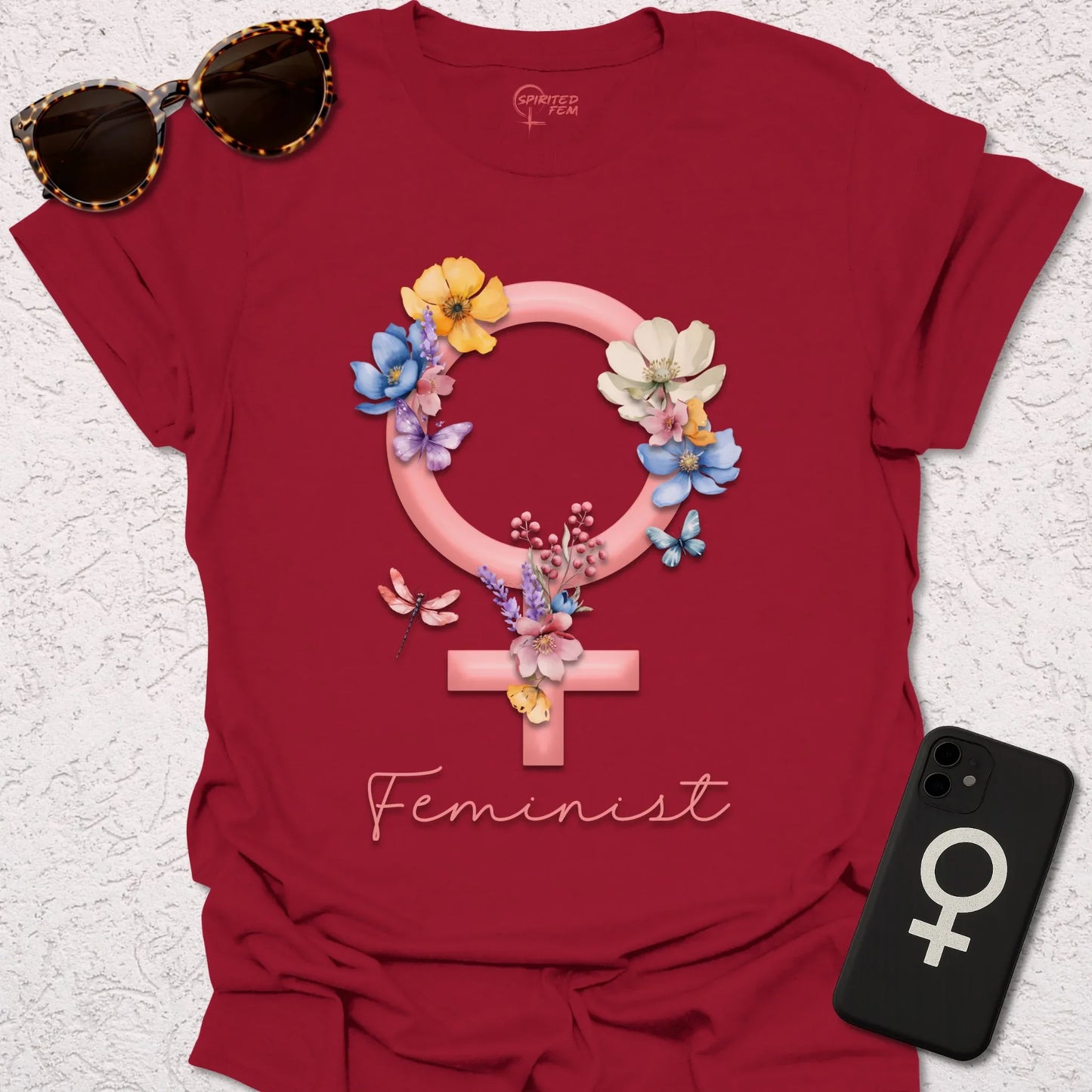 Flowers & Butterflies Feminist - Spirited Fem