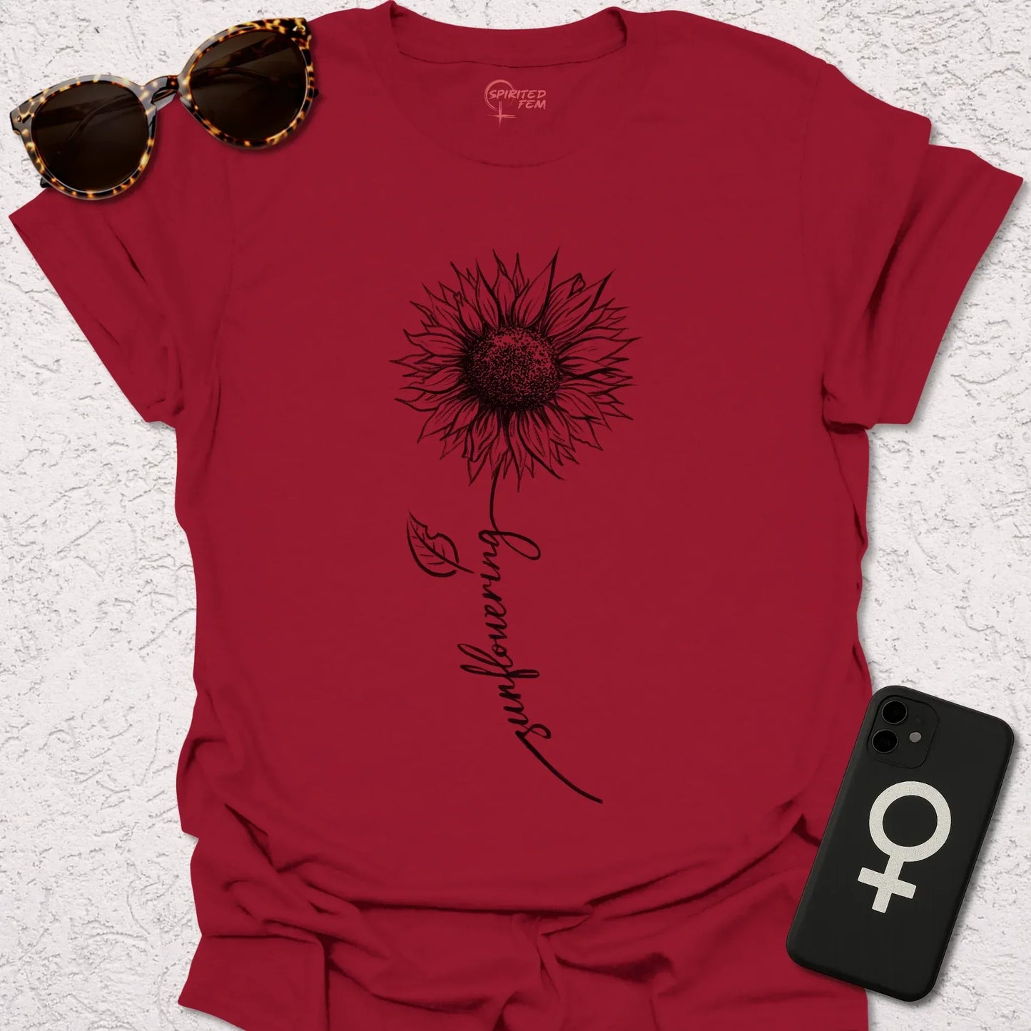 Sunflowering (black version) - Spirited Fem