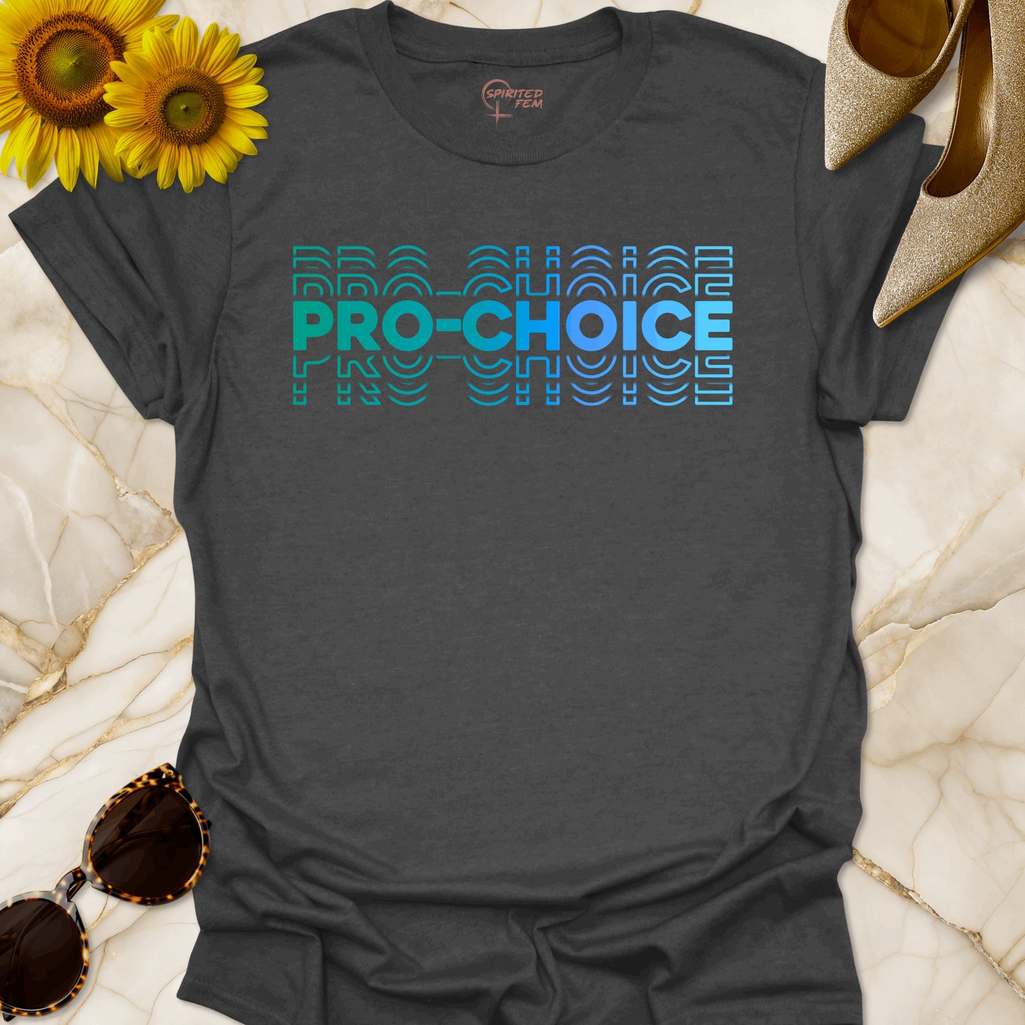 Pro-Choice Stacked Teal to Light Blue