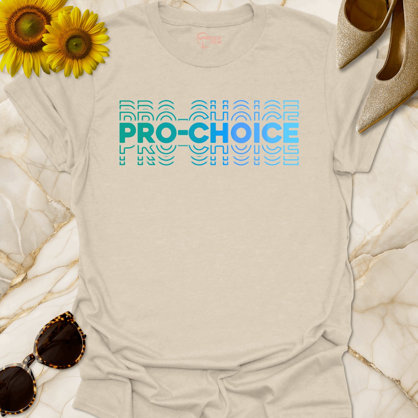 Pro-Choice Stacked Teal to Light Blue