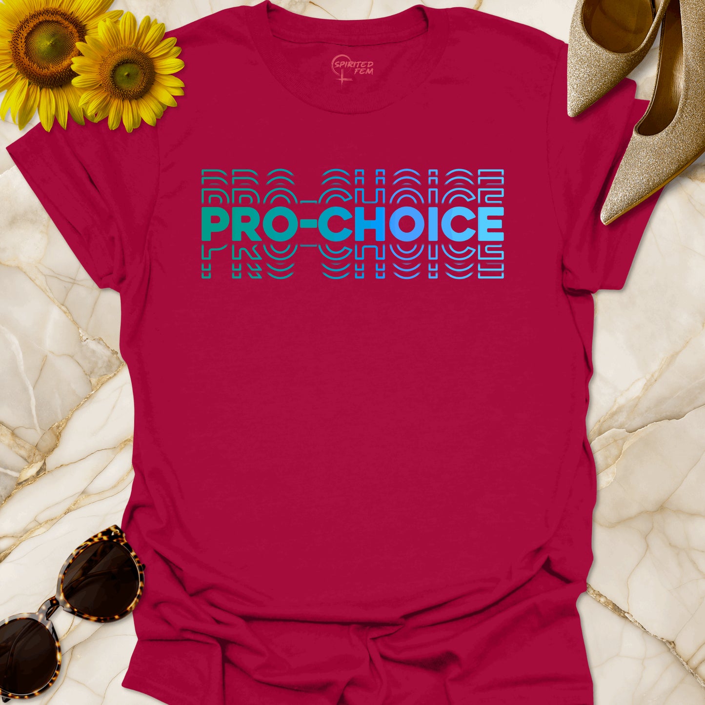 Pro-Choice Stacked Teal to Light Blue