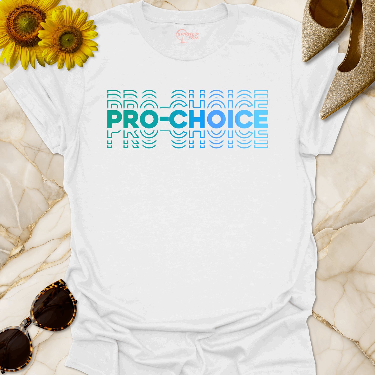 Pro-Choice Stacked Teal to Light Blue