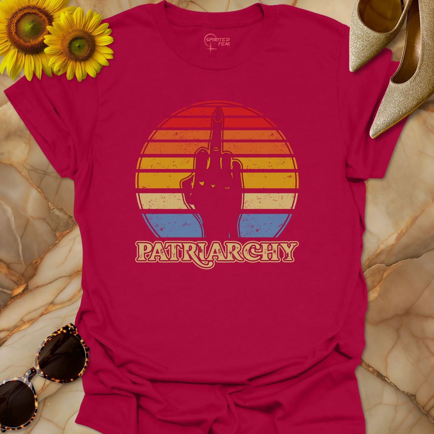 Fuck the Patriarchy - Vintage Retro Sunset