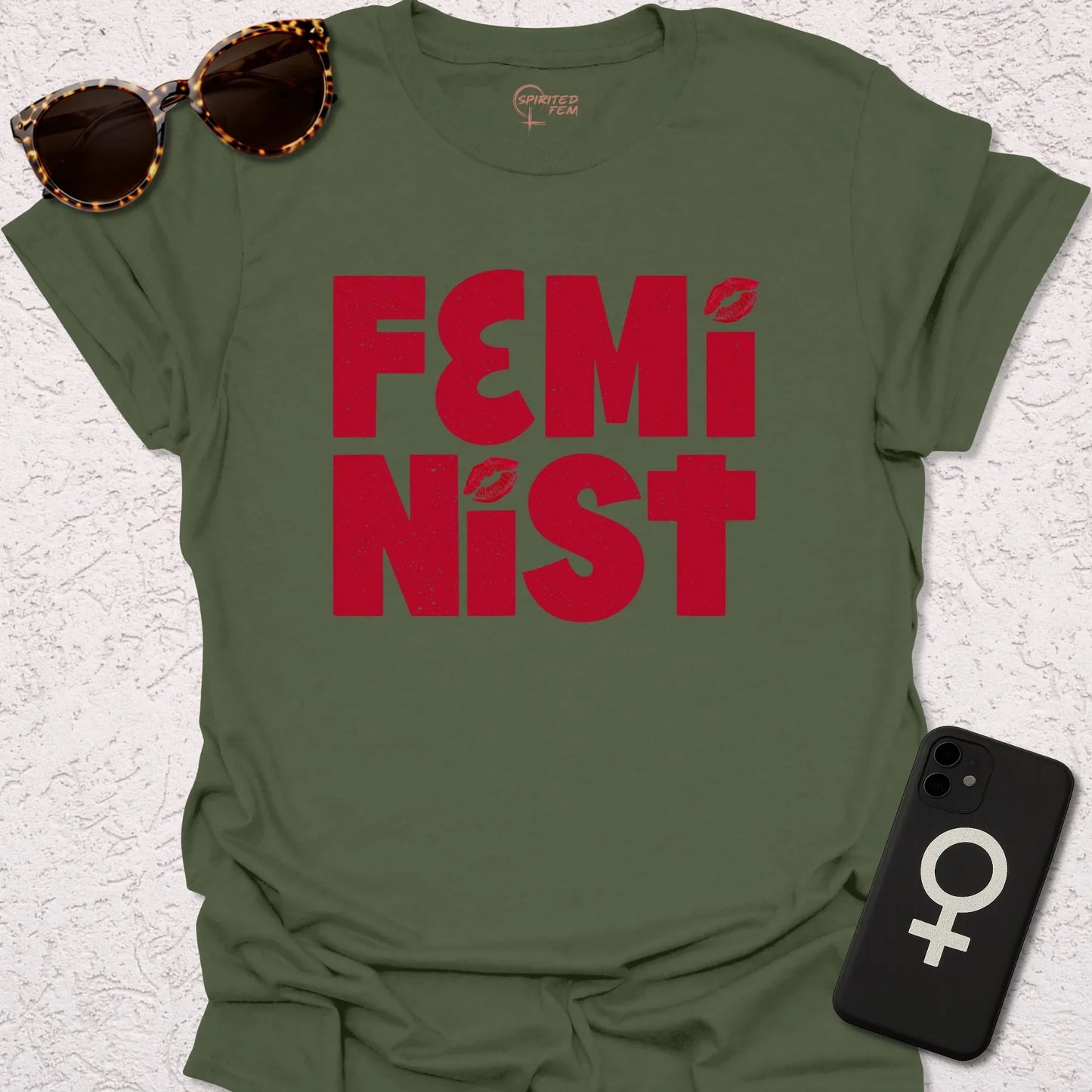 FemiNist with Lipstick Imprint - Spirited Fem
