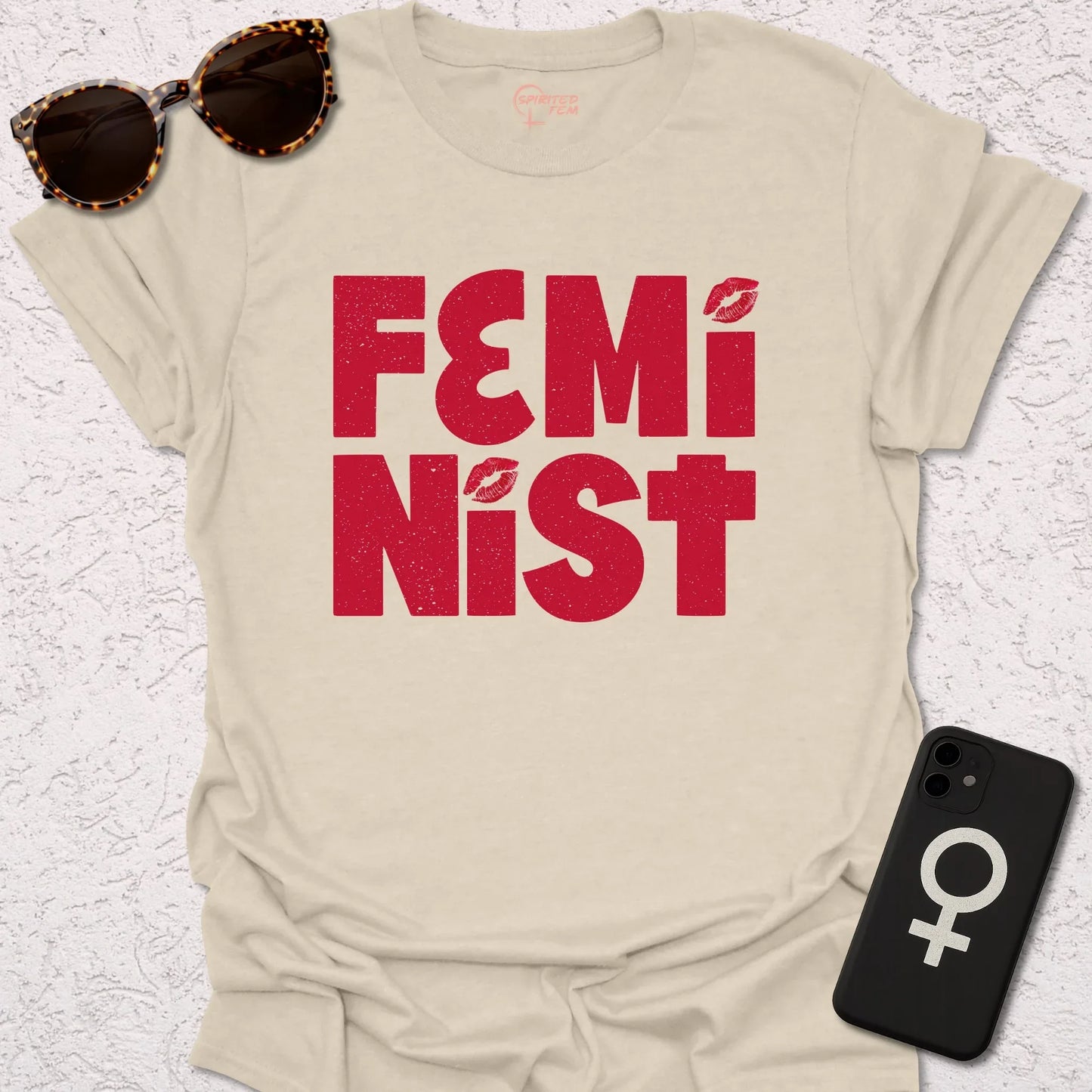 FemiNist with Lipstick Imprint - Spirited Fem