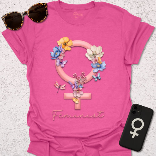 Flowers & Butterflies Feminist - Spirited Fem