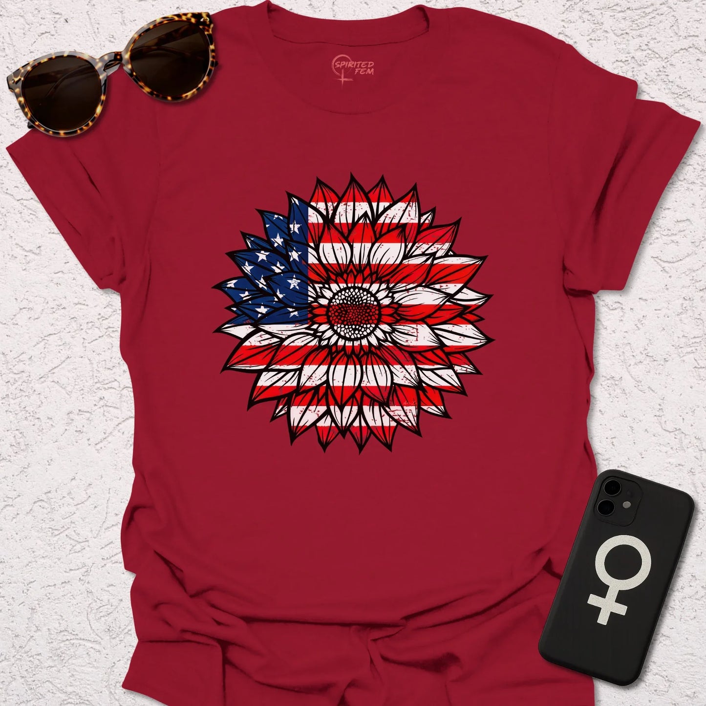 USA Flag Sunflower - Spirited Fem