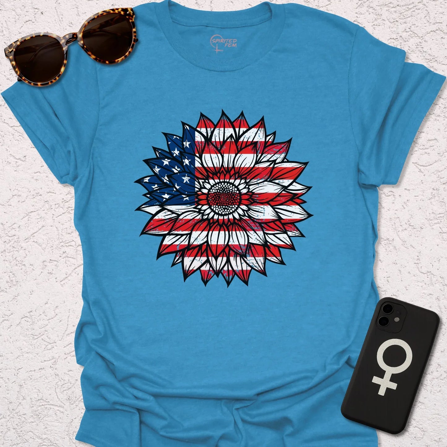 USA Flag Sunflower - Spirited Fem