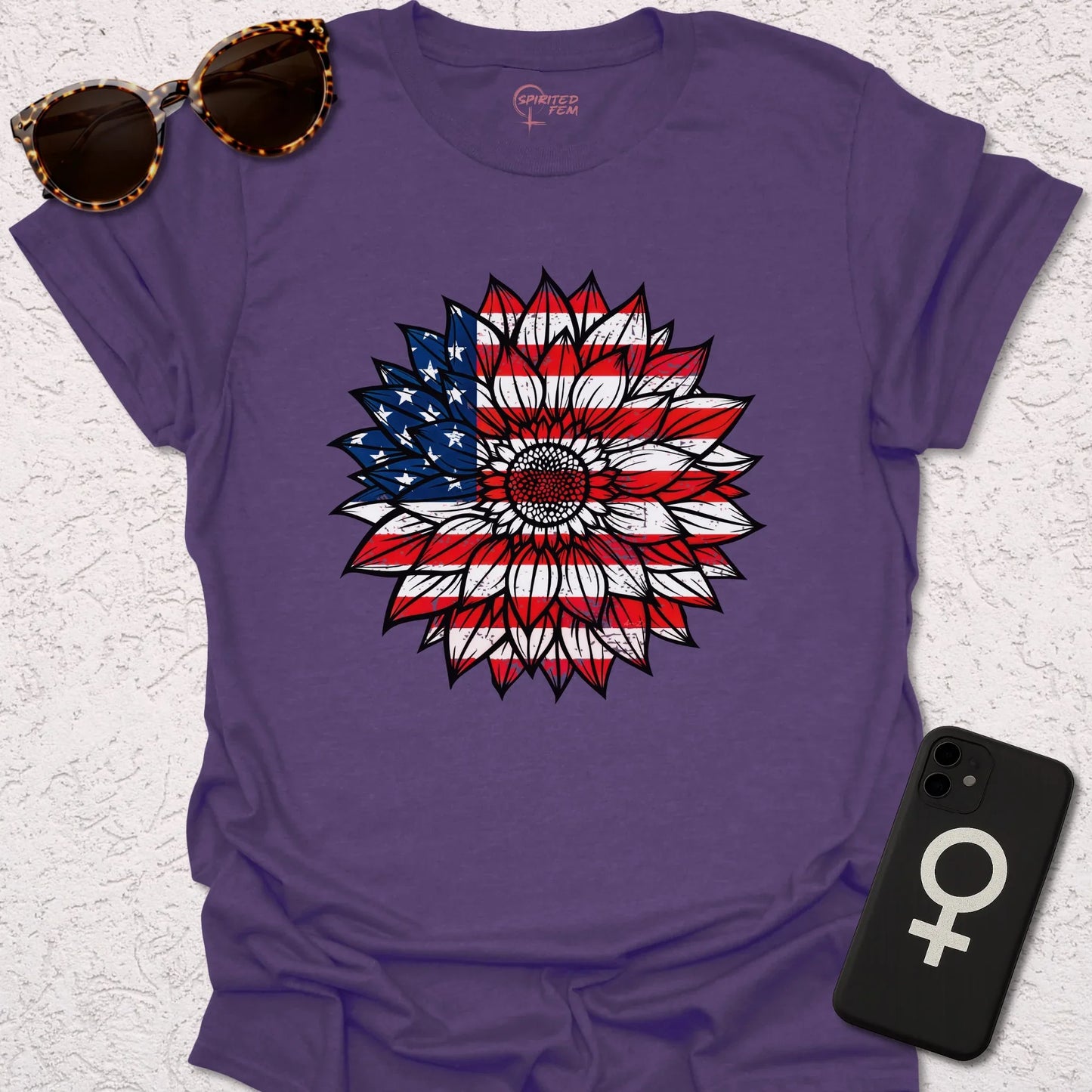USA Flag Sunflower - Spirited Fem