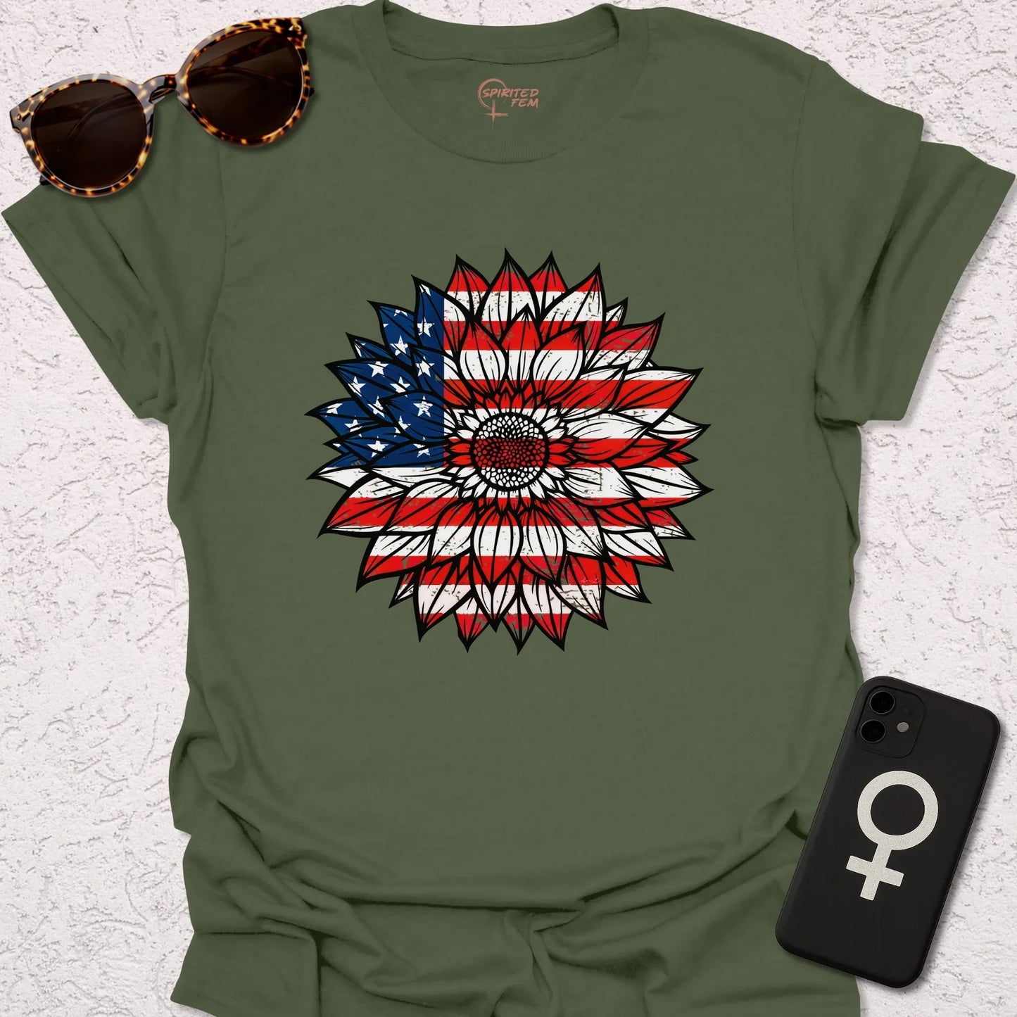 USA Flag Sunflower - Spirited Fem