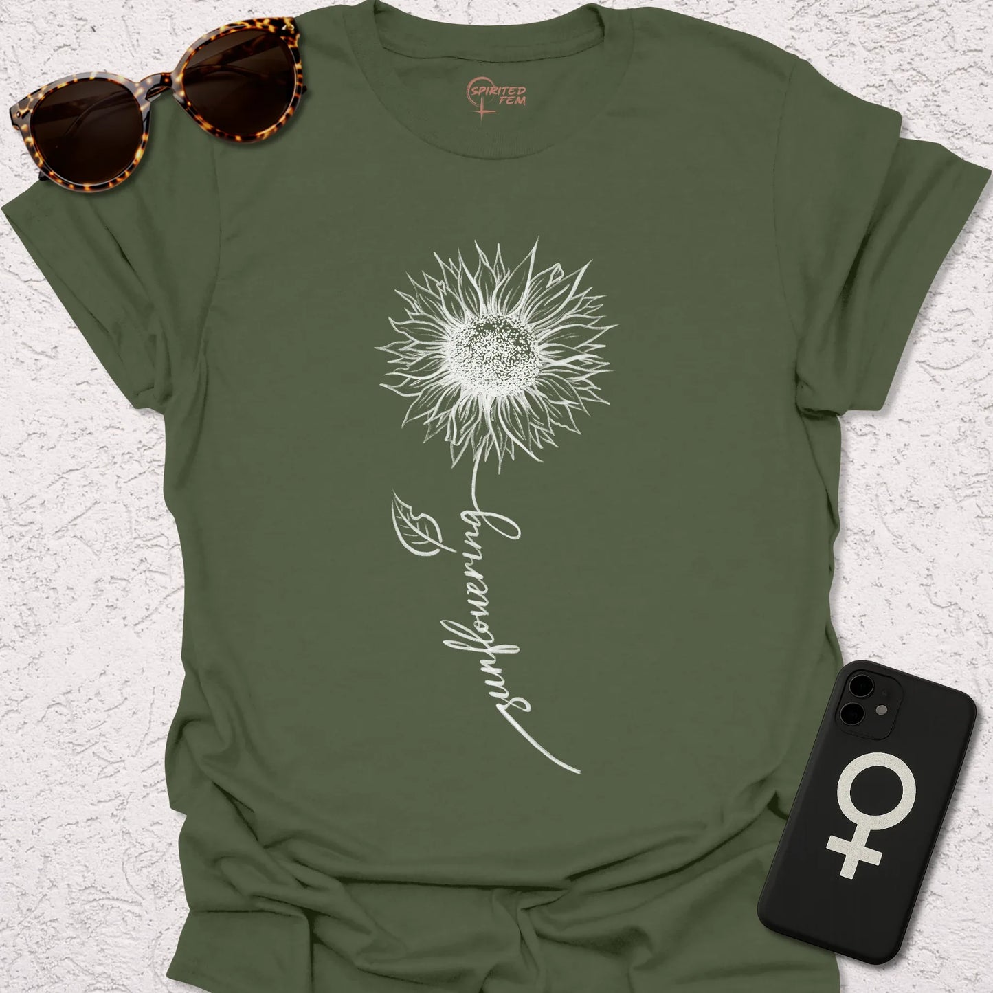 Sunflowering (white version) - Spirited Fem