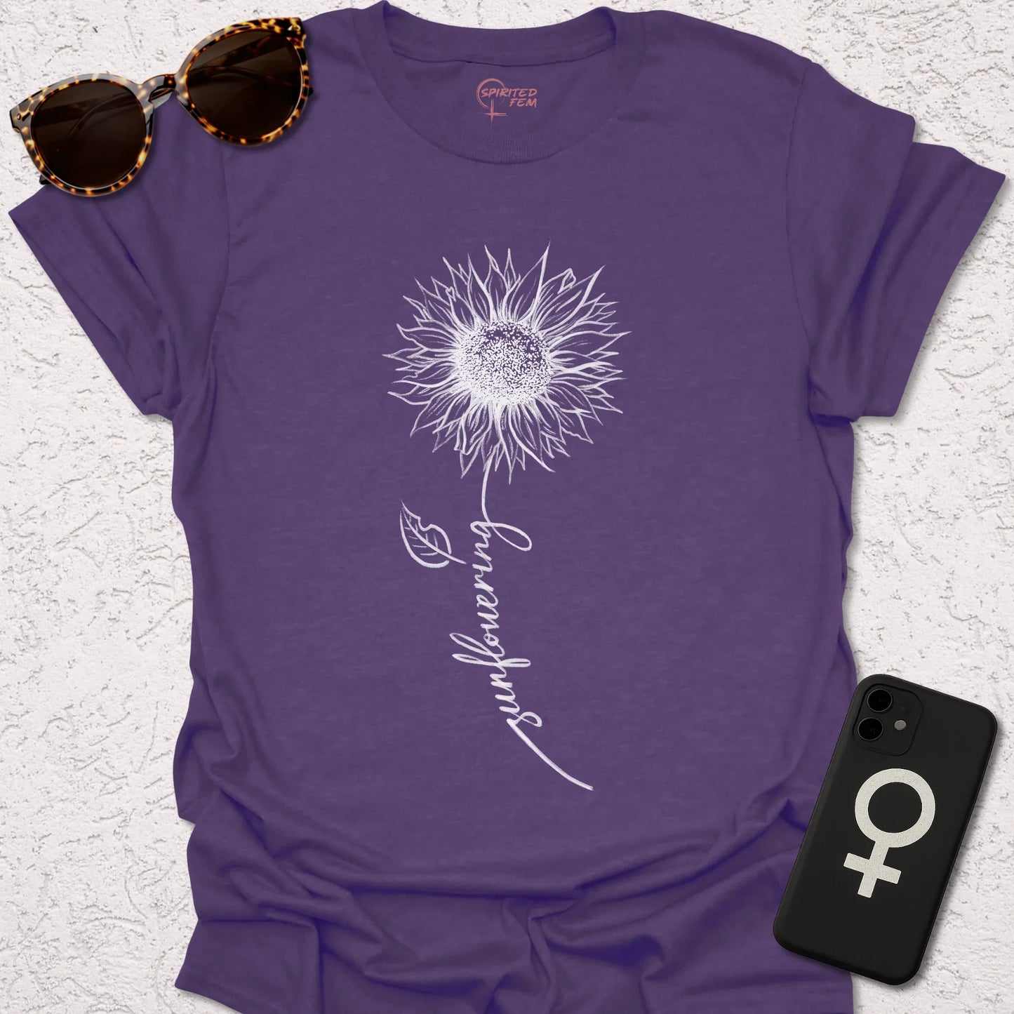 Sunflowering (white version) - Spirited Fem