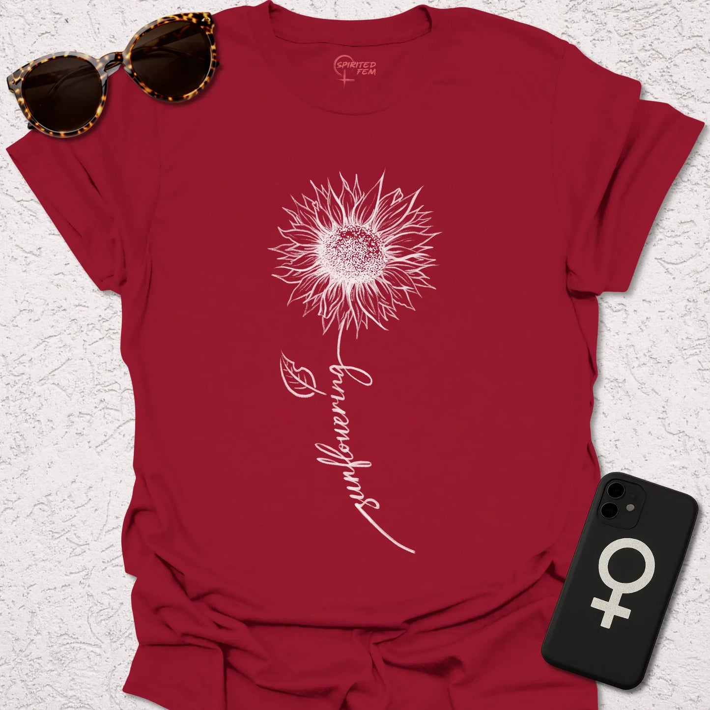 Sunflowering (white version) - Spirited Fem