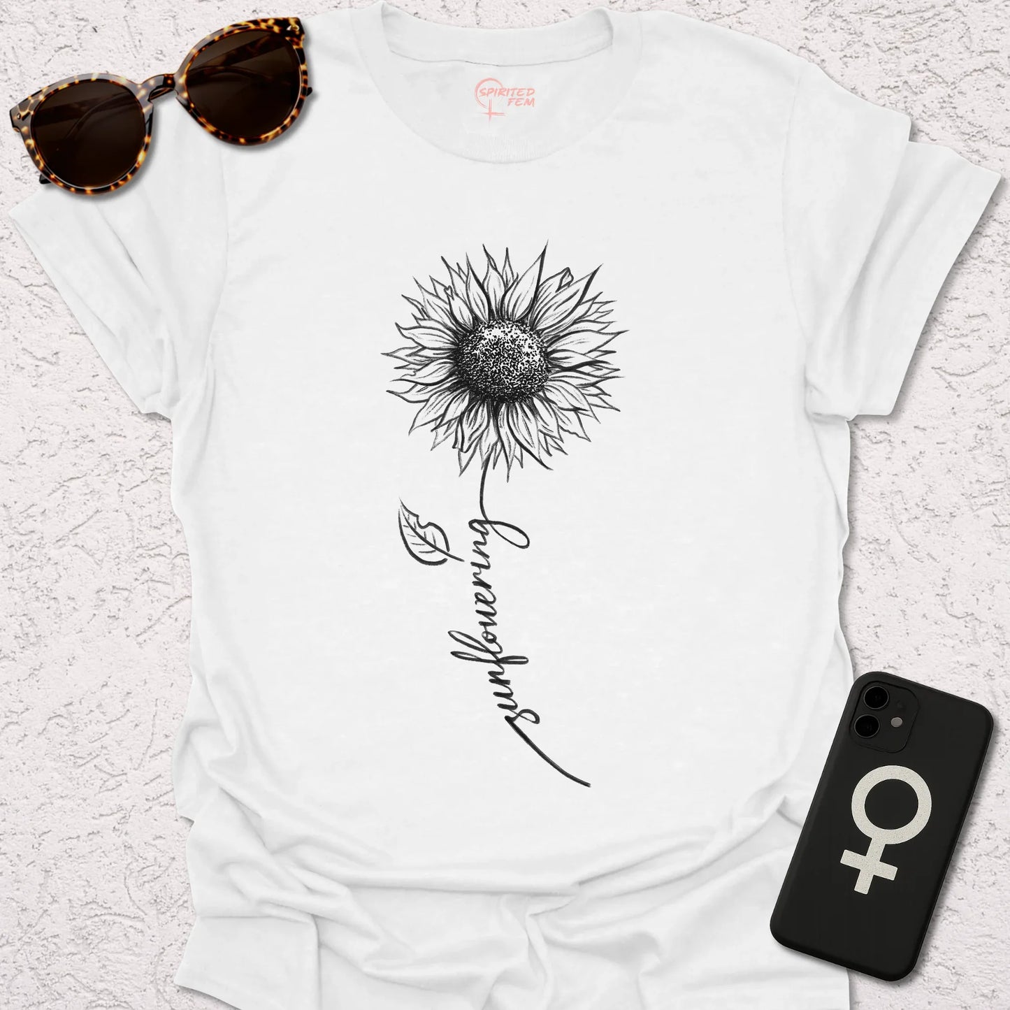 Sunflowering (black version) - Spirited Fem