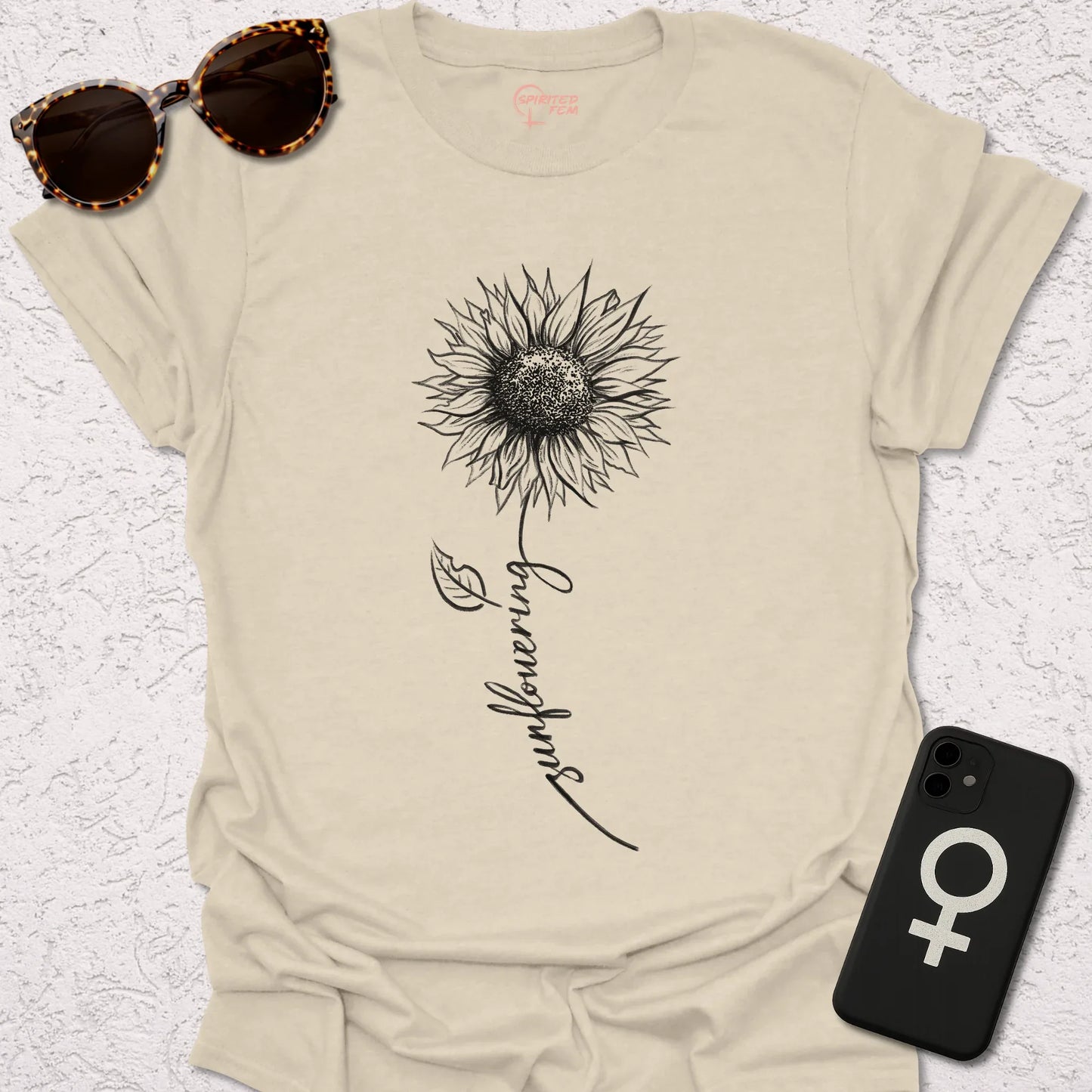 Sunflowering (black version) - Spirited Fem