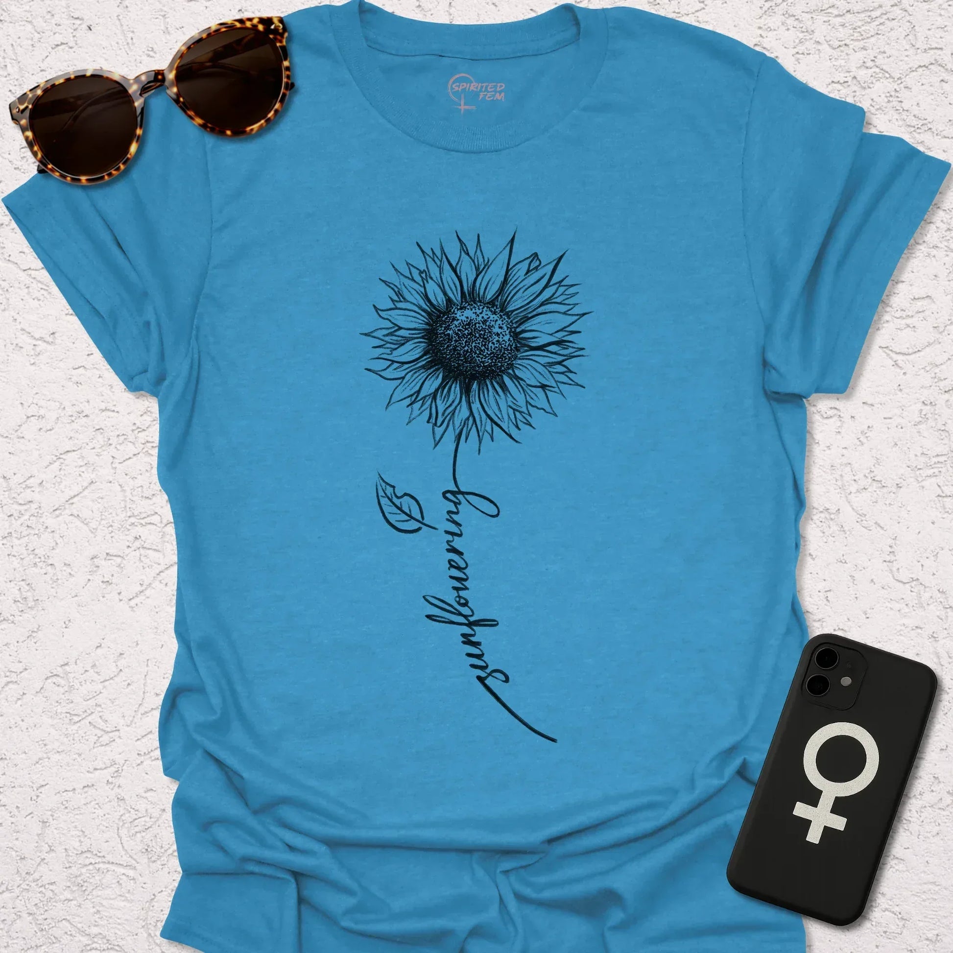 Sunflowering (black version) - Spirited Fem