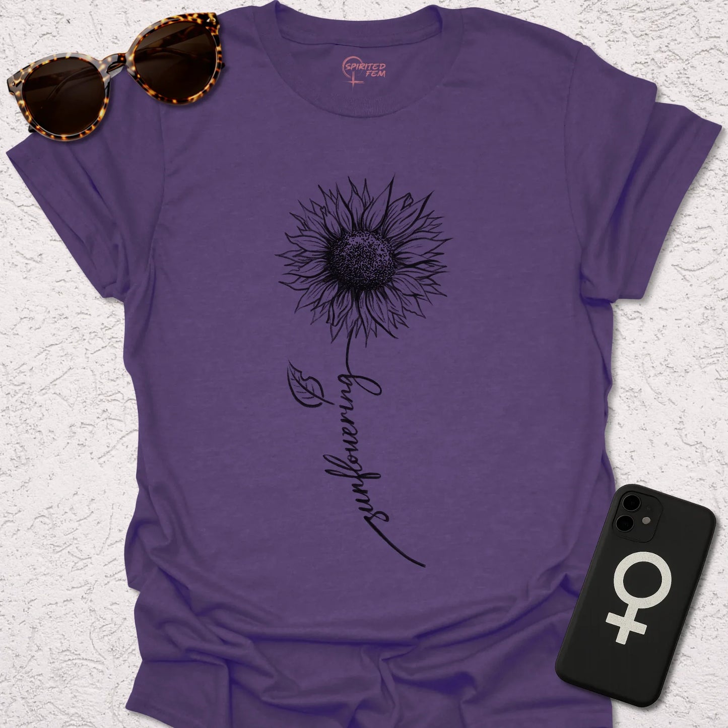 Sunflowering (black version) - Spirited Fem