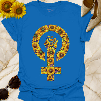 Sunflower Power - Woman Symbol with Fist
