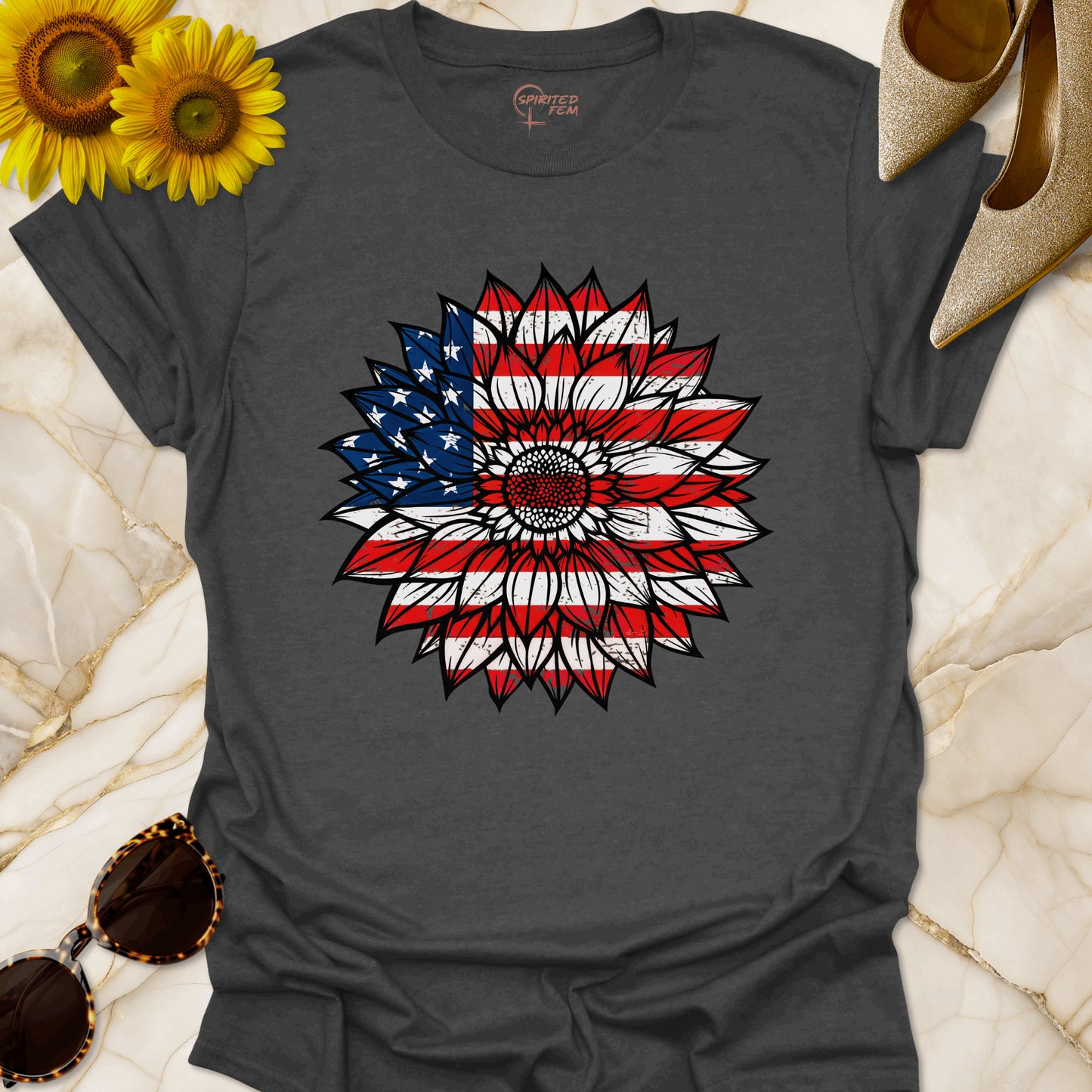 USA Flag Sunflower