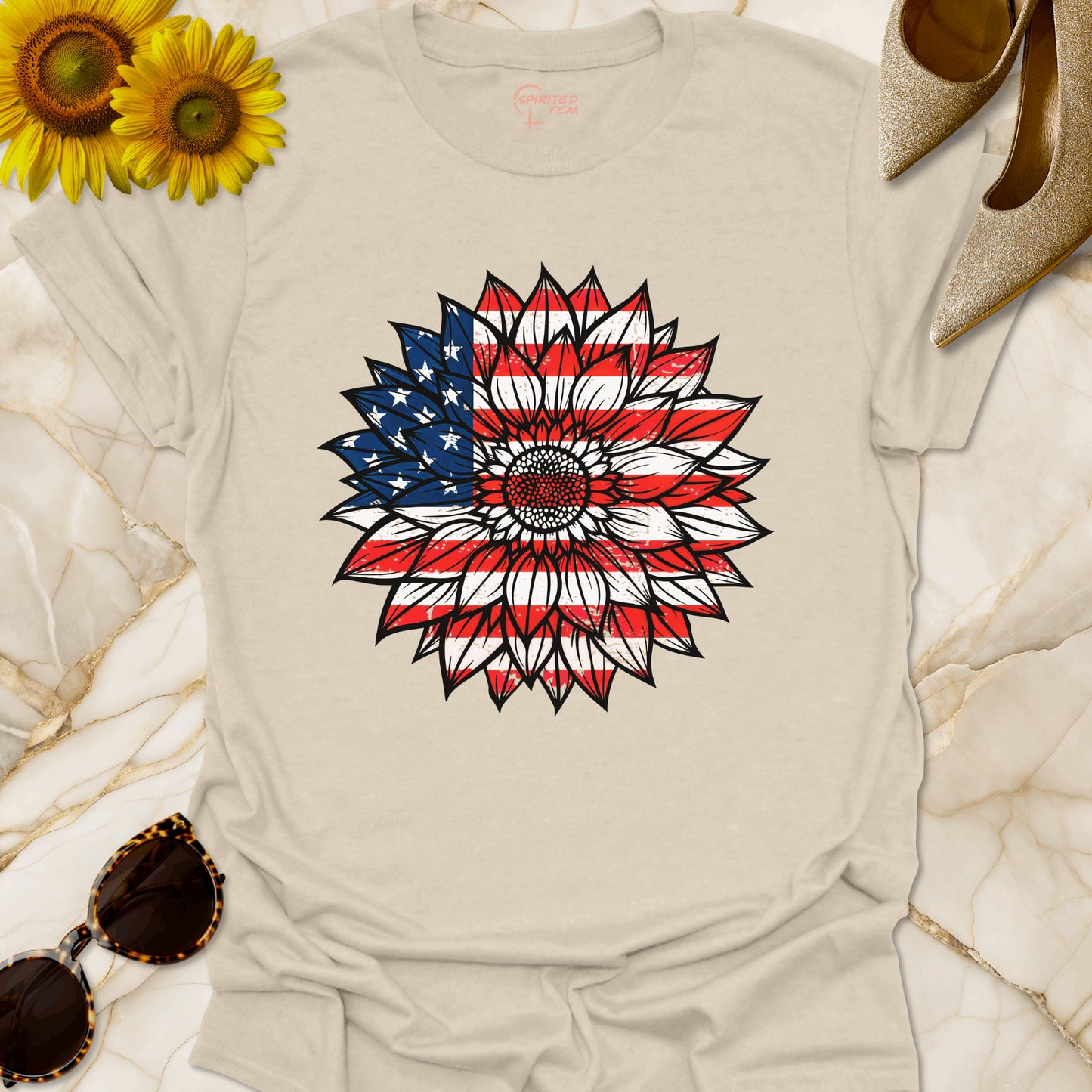 USA Flag Sunflower