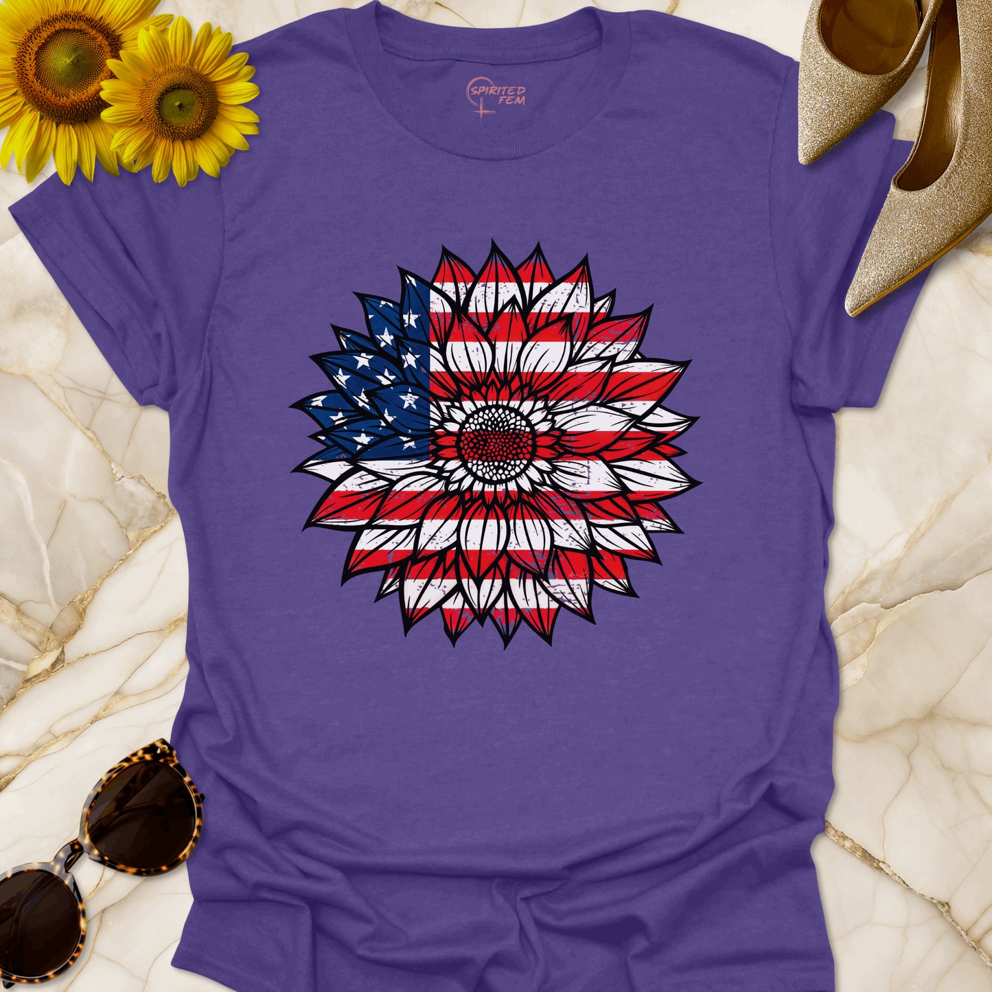 USA Flag Sunflower